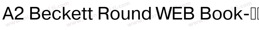 A2 Beckett Round WEB Book字体转换